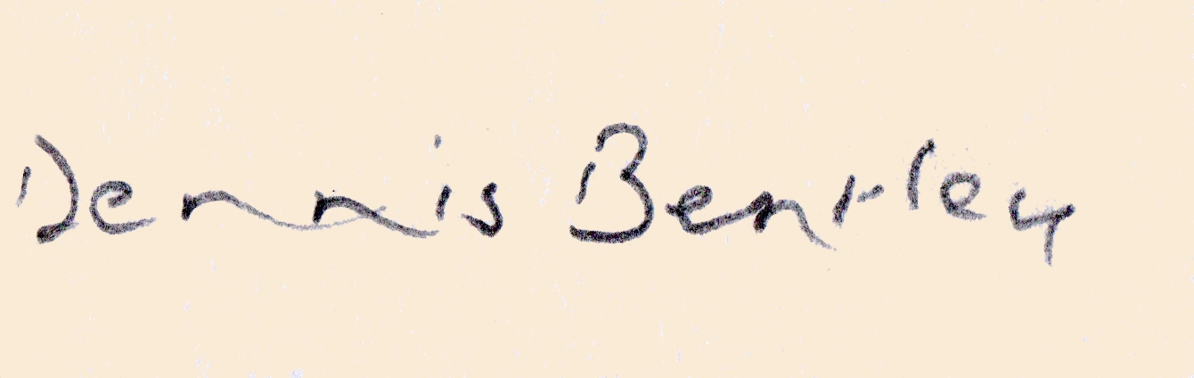 Dennis Bentley's handwritten signature