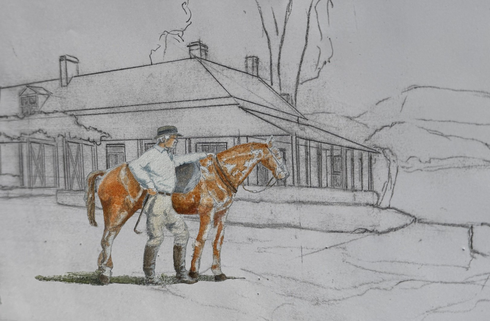 Lanyon Homestead and Horse